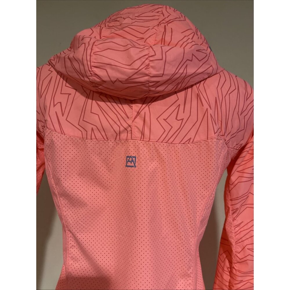 Avalanche Jacket Women's S Neon Orange Hoodie Full Zip Lightweight Windbreaker - Picture 8 of 11